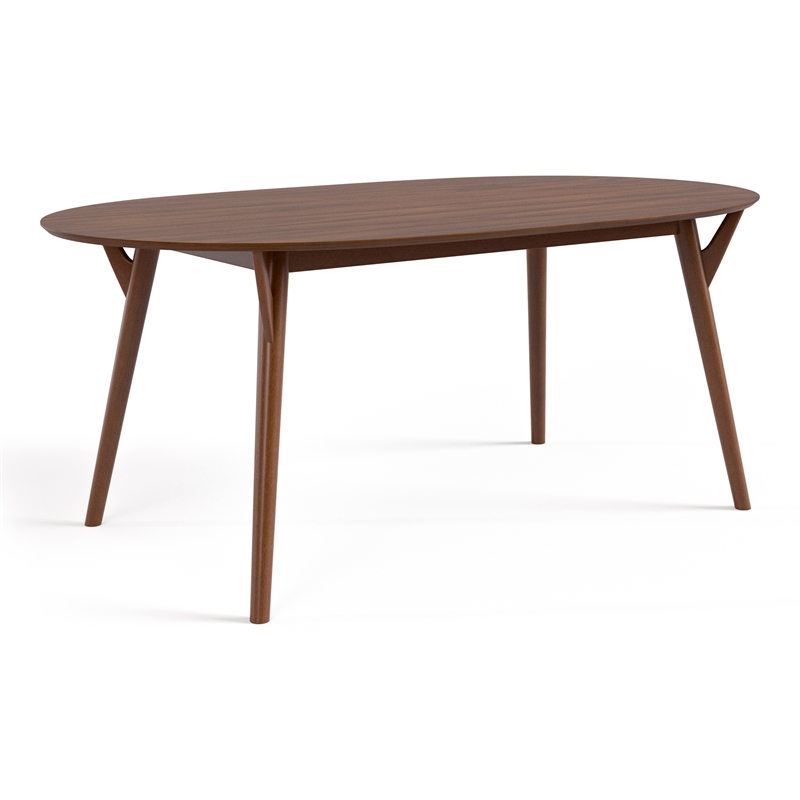 Furniture of America Vivendel Solid Wood 5-Piece Dining Table Set in Walnut