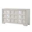 Furniture of America Celestia Solid Wood Sunburst Pattern Server in Light Gray