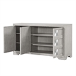 Furniture of America Celestia Solid Wood Sunburst Pattern Server in Light Gray