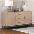Furniture of America Don Solid Wood Multi-Storage Server in Oak