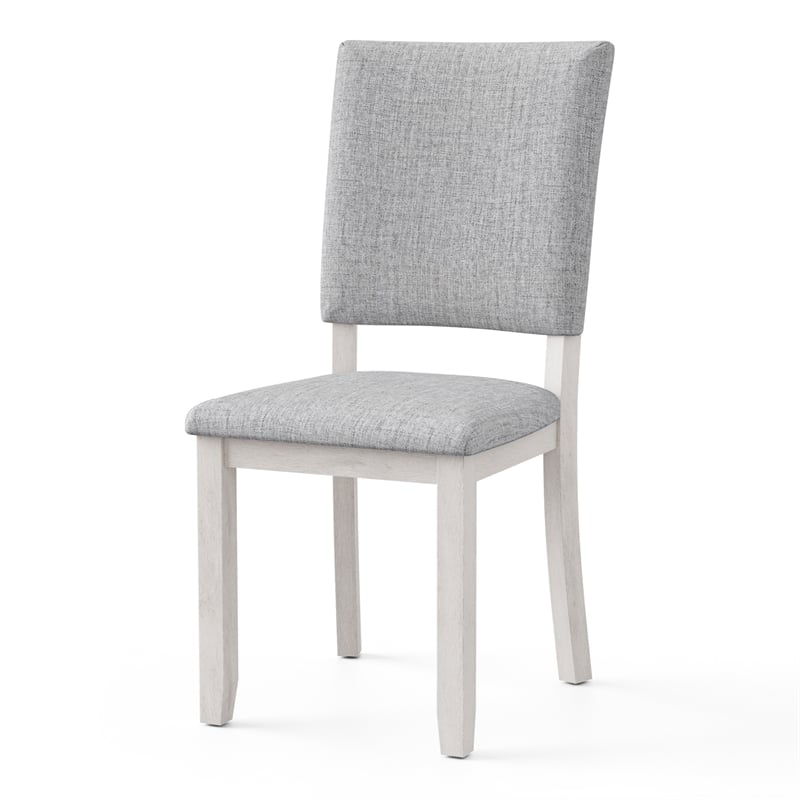 Furniture of America Fagan Solid Wood 5-Piece Dining Table Set in Gray