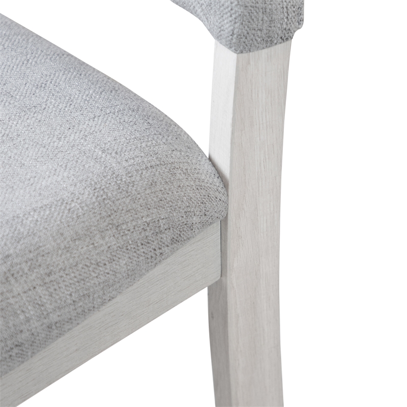 Furniture of America Fagan Solid Wood 5-Piece Dining Table Set in Gray