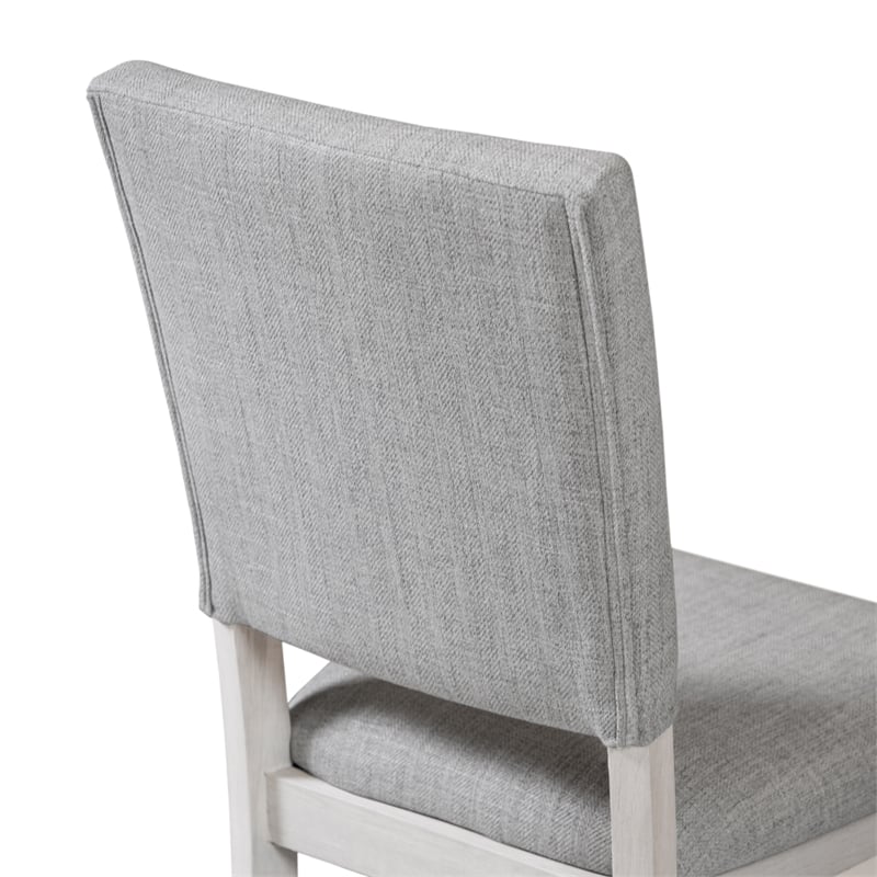 Furniture of America Fagan Solid Wood 5-Piece Dining Table Set in Gray