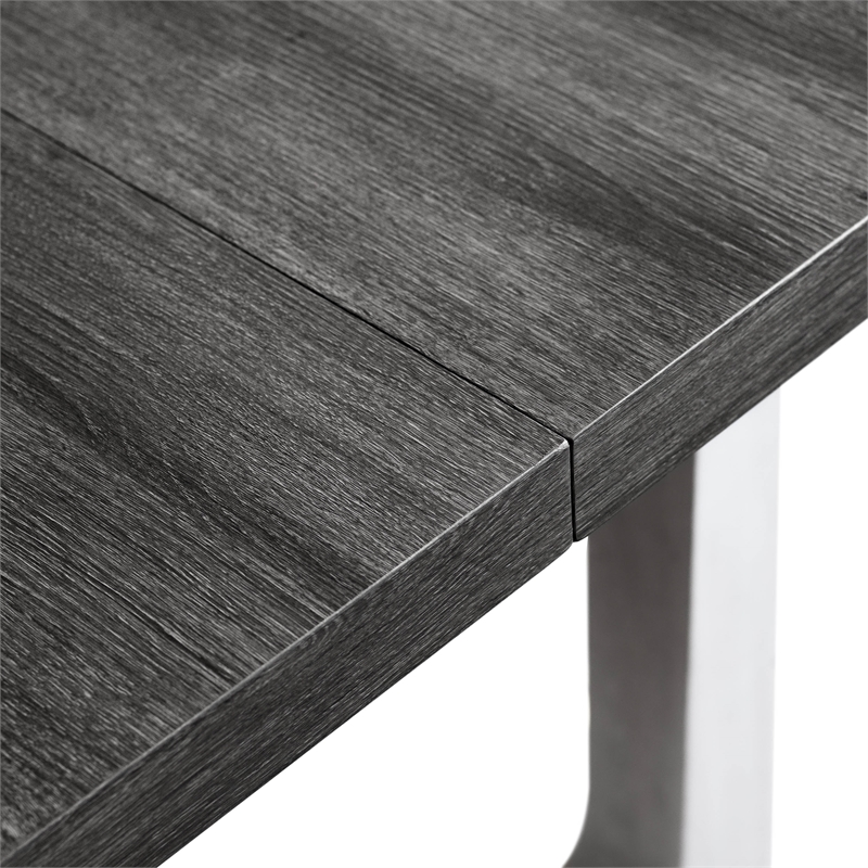 Furniture of America Fagan Solid Wood 5-Piece Dining Table Set in Gray