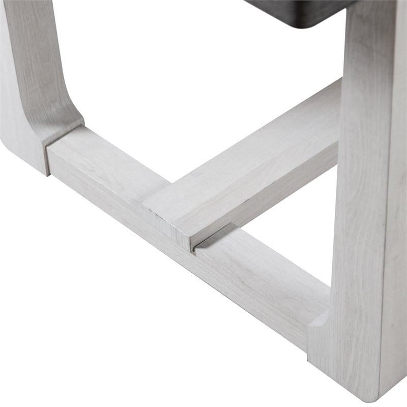 Furniture of America Fagan Solid Wood 5-Piece Dining Table Set in Gray