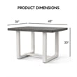 Furniture of America Fagan Solid Wood 5-Piece Dining Table Set in Gray