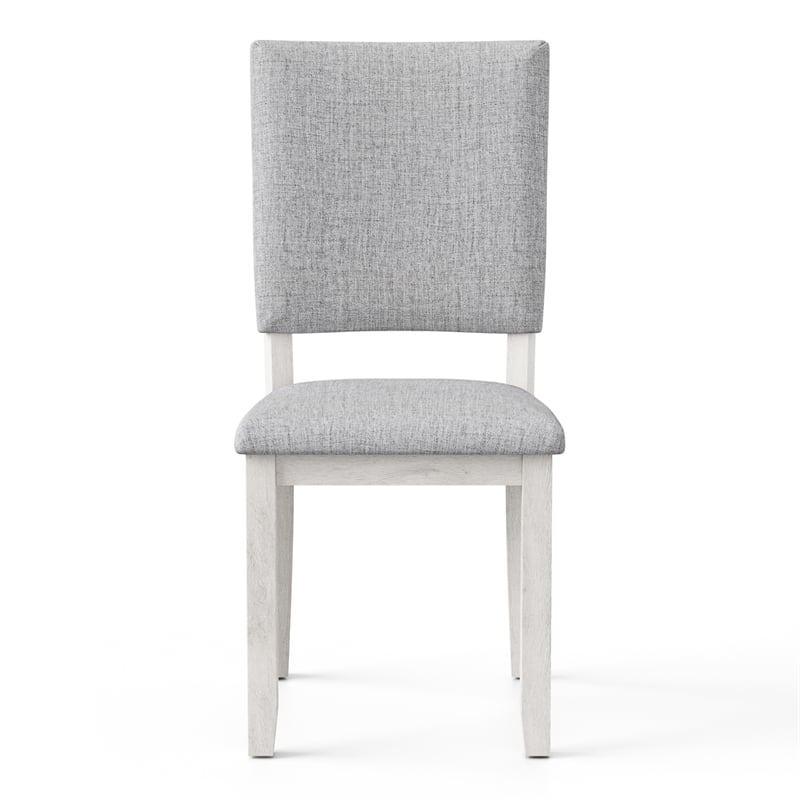 Furniture of America Fagan Solid Wood 5-Piece Dining Table Set in Gray