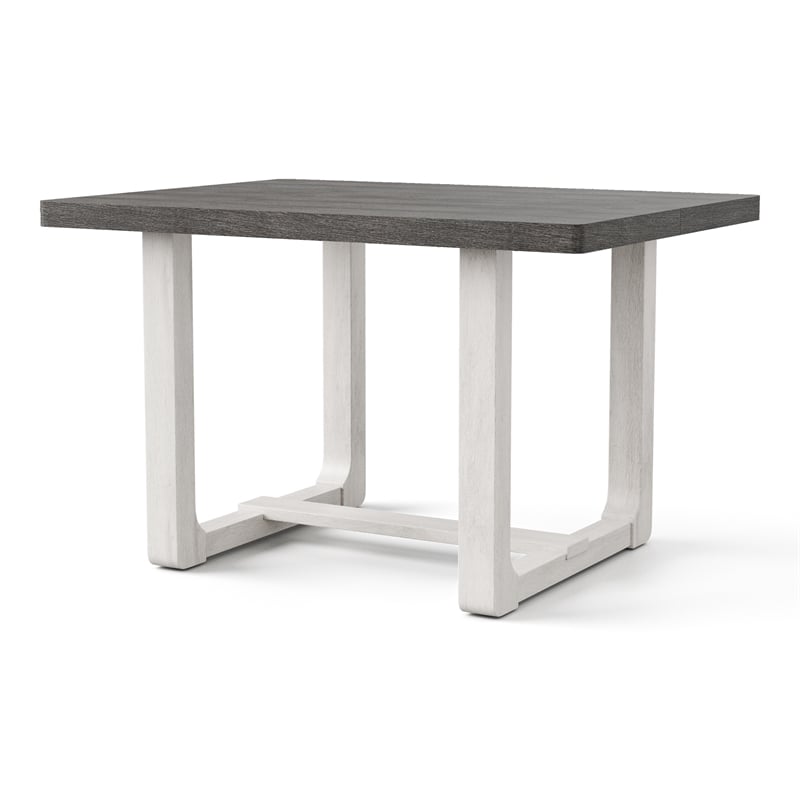 Furniture of America Fagan Solid Wood 5-Piece Dining Table Set in Gray