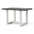 Furniture of America Fagan Solid Wood 5-Piece Dining Table Set in Gray