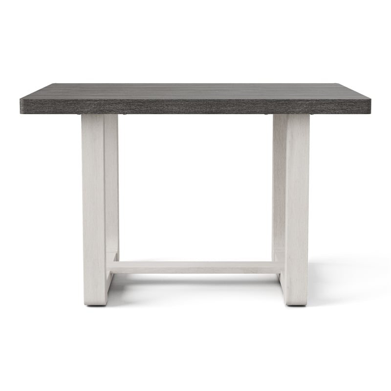 Furniture of America Fagan Solid Wood 5-Piece Dining Table Set in Gray