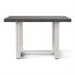 Furniture of America Fagan Solid Wood 5-Piece Dining Table Set in Gray
