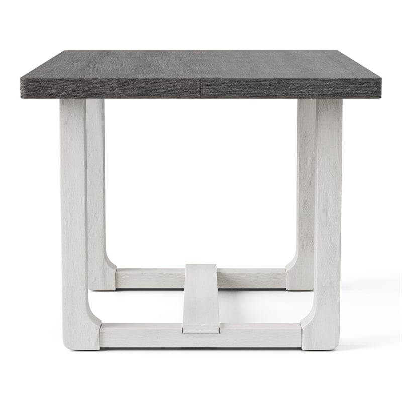 Furniture of America Fagan Solid Wood 5-Piece Dining Table Set in Gray