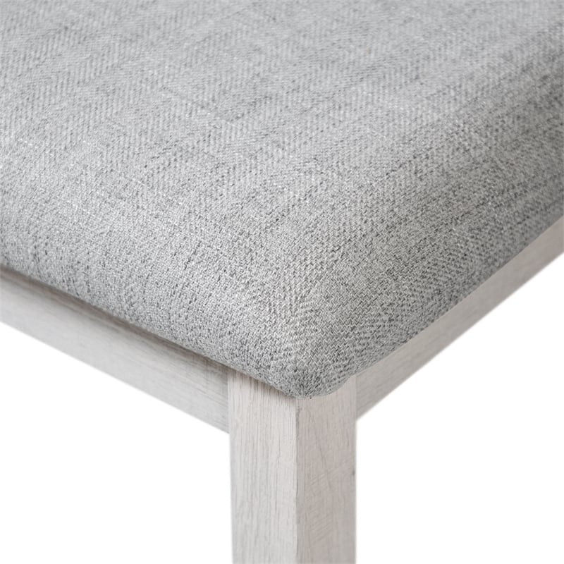 Furniture of America Fagan Solid Wood 5-Piece Dining Table Set in Gray