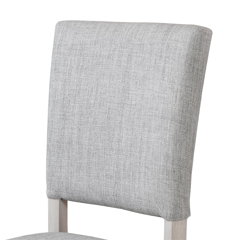 Furniture of America Fagan Solid Wood 5-Piece Dining Table Set in Gray