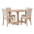 Furniture of America Fagan Solid Wood 5-Piece Dining Table Set in Brown