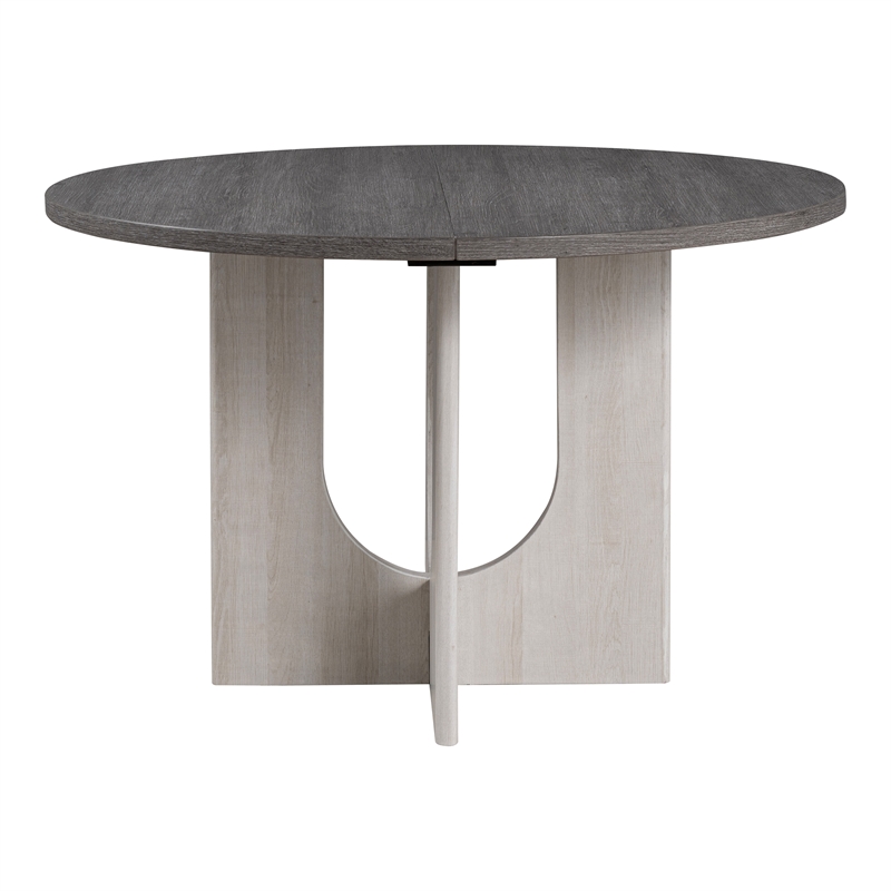 Furniture of America Ryder Solid Wood 5-Piece Dining Table Set in Gray