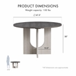 Furniture of America Ryder Solid Wood 5-Piece Dining Table Set in Gray