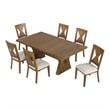 Furniture of America Opela Solid Wood 7-Piece Dining Table Set in Oak