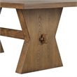 Furniture of America Opela Solid Wood 7-Piece Dining Table Set in Oak
