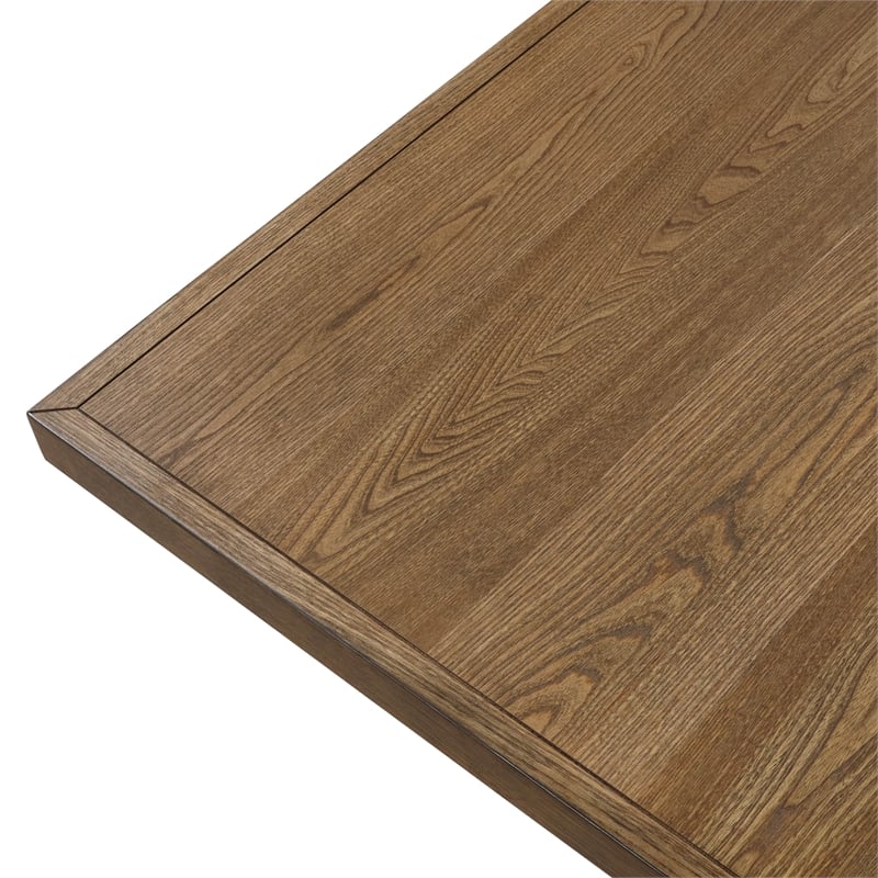 Furniture of America Opela Solid Wood 7-Piece Dining Table Set in Oak