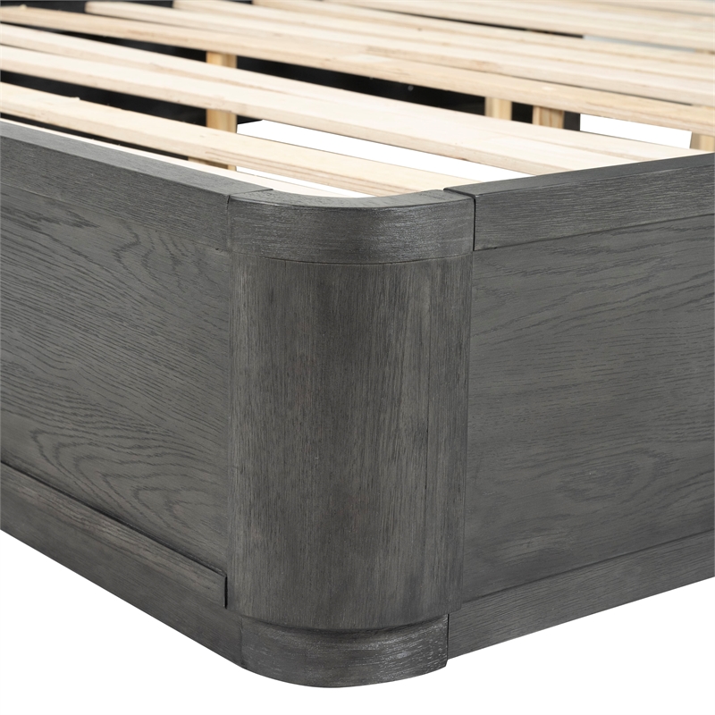 Furniture of America Selyra Solid Wood Mattress Ready Queen Bed in Espresso