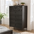 Furniture of America Glint Solid Wood Dovetail 5-Drawer Chest in Espresso