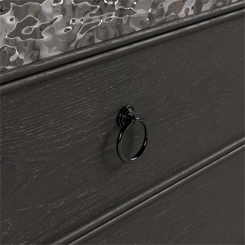 Furniture of America Glint Solid Wood Dovetail 5-Drawer Chest in Espresso