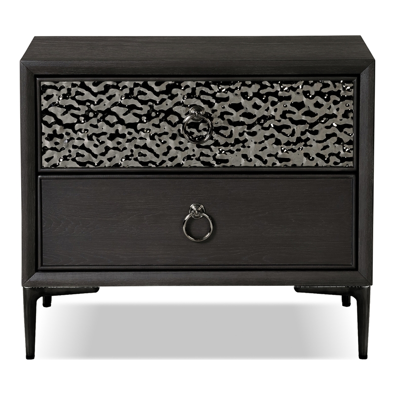 Furniture of America Glint Solid Wood Dovetail 2-Drawer Nightstand in Espresso