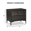 Furniture of America Glint Solid Wood Dovetail 2-Drawer Nightstand in Espresso