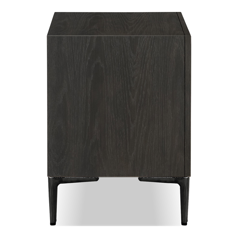 Furniture of America Glint Solid Wood Dovetail 2-Drawer Nightstand in Espresso