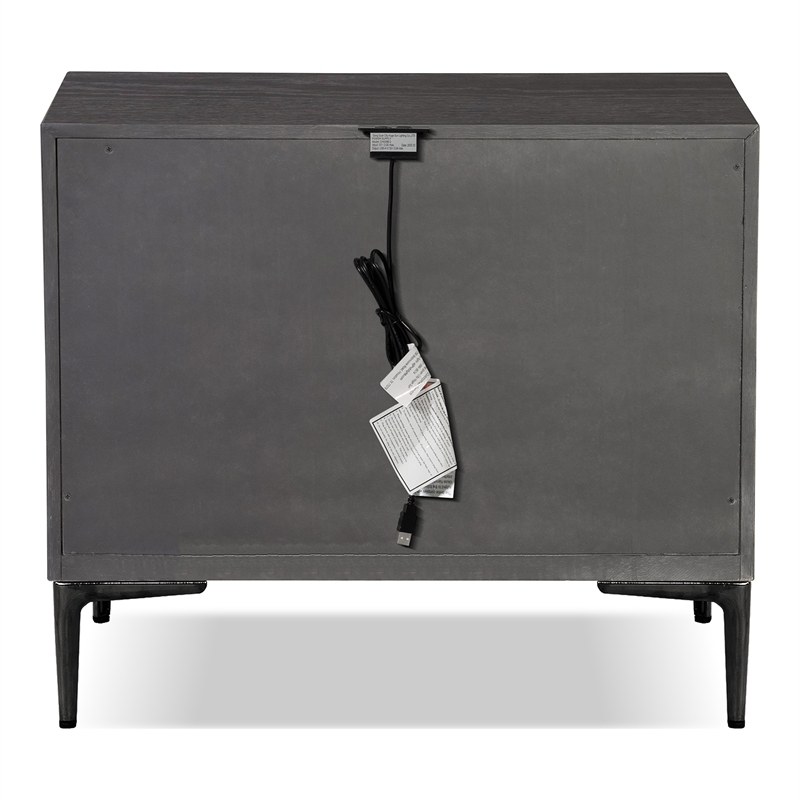 Furniture of America Glint Solid Wood Dovetail 2-Drawer Nightstand in Espresso