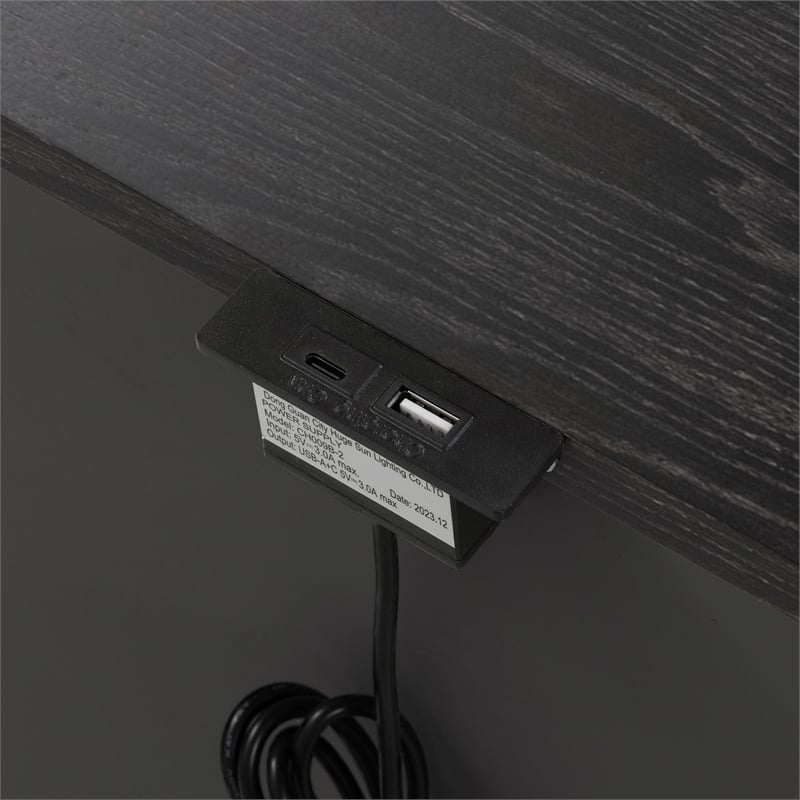 Furniture of America Glint Solid Wood Dovetail 2-Drawer Nightstand in Espresso