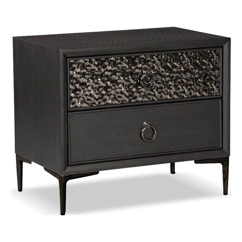 Furniture of America Glint Solid Wood Dovetail 2-Drawer Nightstand in Espresso