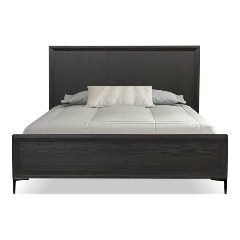 Furniture of America Glint Solid Wood Queen Panel Bed in Espresso