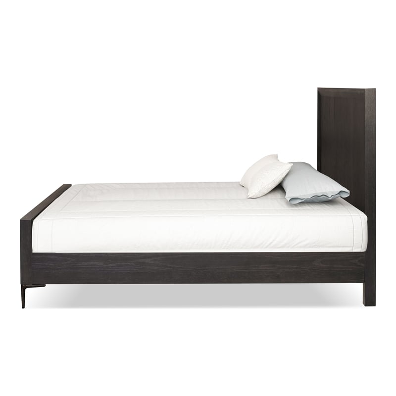 Furniture of America Glint Solid Wood Queen Panel Bed in Espresso