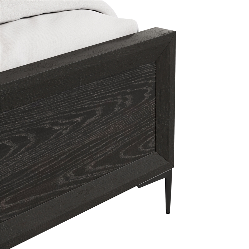 Furniture of America Glint Solid Wood Queen Panel Bed in Espresso