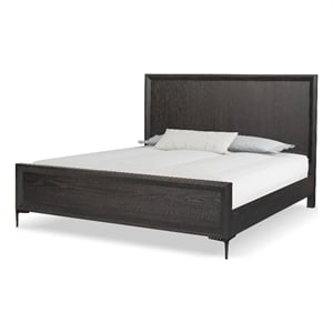 Furniture of America Glint Solid Wood Queen Panel Bed in Espresso