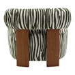 Furniture of America Sebras Chenille Zebra-Stripe Accent Chair in Green