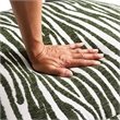 Furniture of America Sebras Chenille Zebra-Stripe Accent Chair in Green