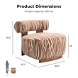 Furniture of America Sebras Chenille Zebra-Stripe Accent Chair in Orange