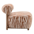 Furniture of America Sebras Chenille Zebra-Stripe Accent Chair in Orange