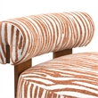 Furniture of America Sebras Chenille Zebra-Stripe Accent Chair in Orange