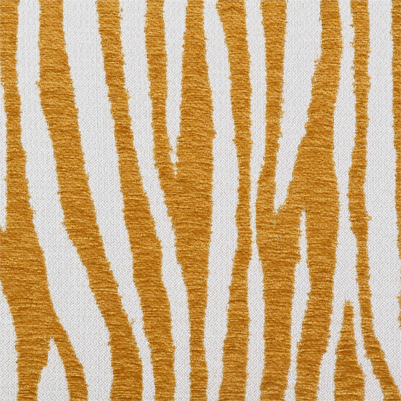 Furniture of America Sebras Chenille Zebra-Stripe Accent Chair in Yellow