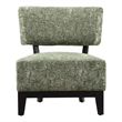 Furniture of America Robi Fabric Abstract Angled Back Accent Chair in Green