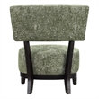Furniture of America Robi Fabric Abstract Angled Back Accent Chair in Green