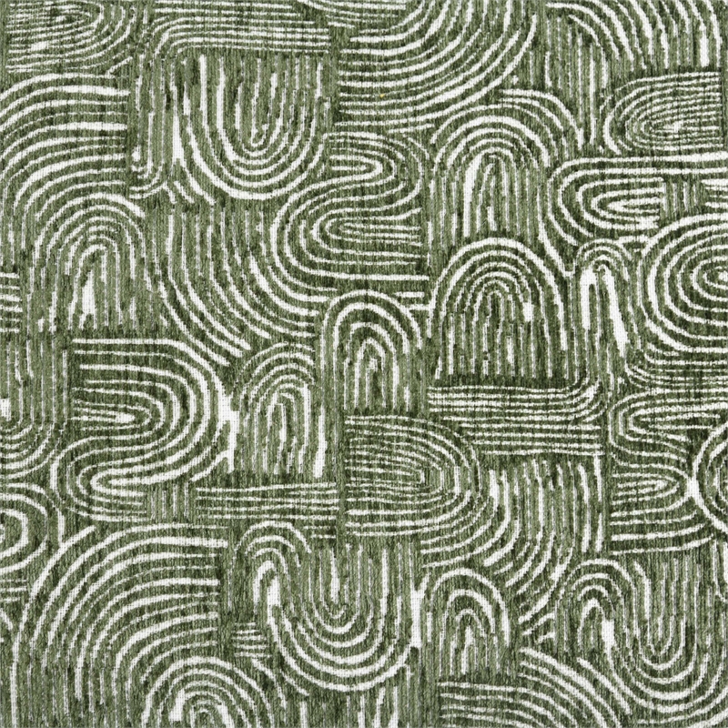 Furniture of America Robi Fabric Abstract Angled Back Accent Chair in Green