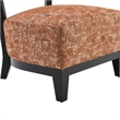 Furniture of America Robi Fabric Abstract Angled Back Accent Chair in Orange
