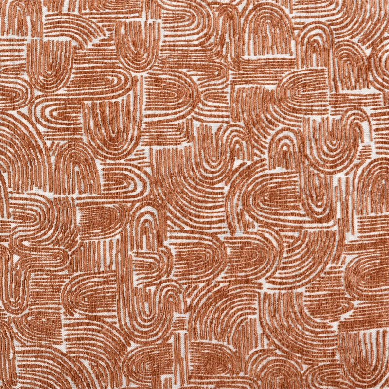 Furniture of America Robi Fabric Abstract Angled Back Accent Chair in Orange