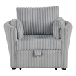 Furniture of America Aneira USBs Fabric Modular Light Gray Pull-Out Chair