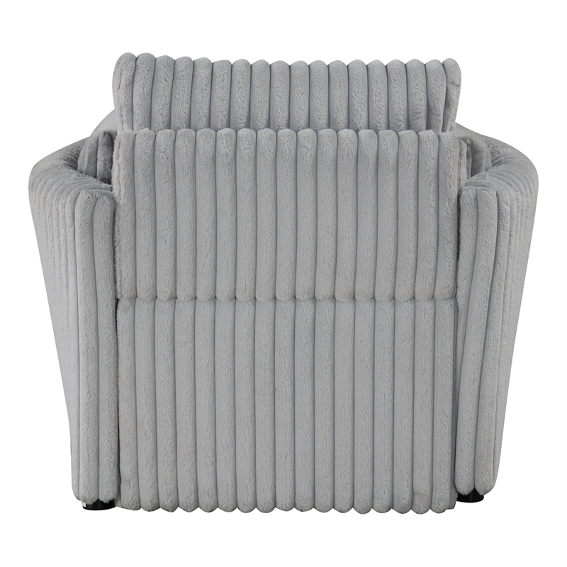 Furniture of America Aneira USBs Fabric Modular Light Gray Pull-Out Chair